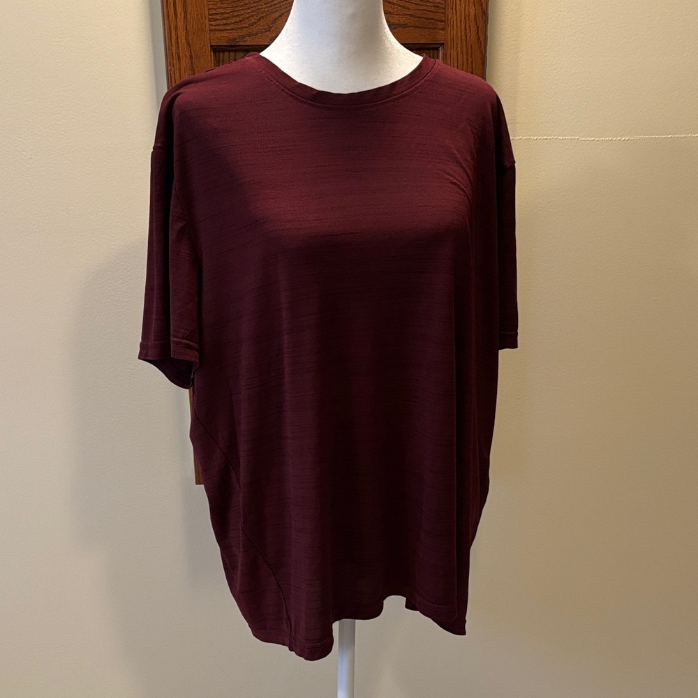 Fila Burgundy Crew Neck Tee - see measurements